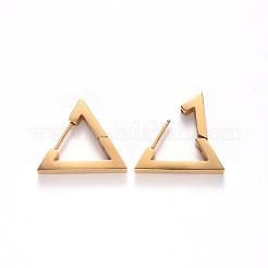 Серьги-кольца Huggie Hoop из нержавеющей стали 304 с вакуумным покрытием PVD STAS-S103-27G