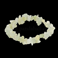 Nouvelles puces de jade naturelles étirer bracelets&nbsp;BJEW-BB16534-A