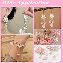 140色の樹脂ビーズキャップ14個  花  ミックスカラー  11~25x10~26mm  10個/スタイル&nbsp;RESI-AR0001-56