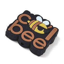 Perline decorative in silicone alimentare ecologico a tema api&nbsp;SIL-L008-02D