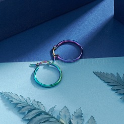 Серьги-кольца из нержавеющей стали 304&nbsp;LS-EJEW-F105-10M