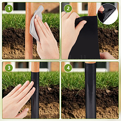 Película protectora anticorrosiva autoadhesiva de PVC para vallas de madera&nbsp;AJEW-WH0643-002
