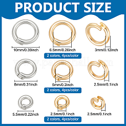 24 шт. 6 стиля латунных открытых соединительных колец KK-PH0012-77
