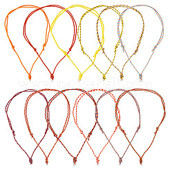 12 collana in cordino di poliestere e spandex di 12 colori&nbsp;AJEW-TAC00070