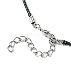 編み込みガラスシードビーズスパイダーペンダントネックレス  女性用ワックスコットンコードネックレス  レッド  19.69インチ（50cm）&nbsp;NJEW-MZ00036-04