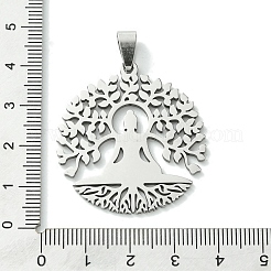 Pendentifs en acier inoxydable 201 anti-ternissement&nbsp;STAS-U003-21C-P