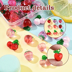 12 шт. 3-х цветные прозрачные резиновые и акриловые 3D-подвески в виде фруктов&nbsp;FIND-YW0006-01