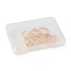 10 шт. 5 стиля латунная фурнитура для сережек-колец KK-FS0001-72