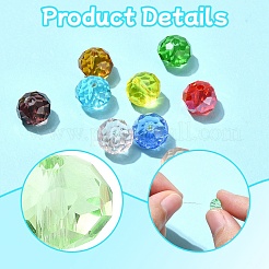 300шт 10 цвета нитей стеклянных бусин&nbsp;EGLA-YW0003-84