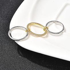 Латунные микро проложить пальцев кольца кубического циркония RJEW-P166-01B-01