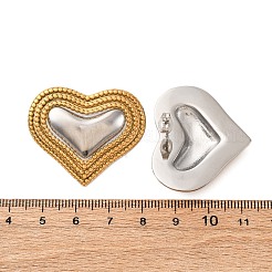 Двухцветные серьги-гвоздики из нержавеющей стали 304 EJEW-Z109-05GP-01