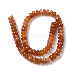 ファイヤーアゲートクラックルビーズ連売り  ロンデル  10.5~11x5.5~6mm  穴：1mm  約68個/連  15.43インチ（39.2cm）&nbsp;G-G0004-A01-C