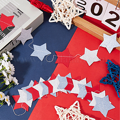 5 шт. Звездные бумажные флаги-баннеры&nbsp;DIY-SP0003-82C