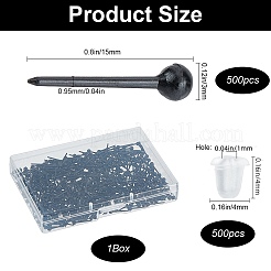 500шт экологически чистые пластиковые серьги-гвоздики KY-SP0001-01B