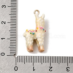 合金エナメルチャーム  アルパカチャーム  長持ちメッキ  ゴールドカラー  ミックスカラー  25x13.5x7mm  穴：1.4mm&nbsp;FIND-Z119-04G