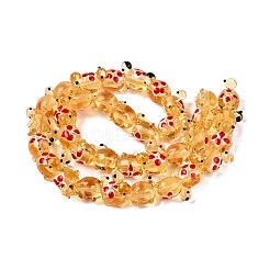 Бусы лэмпворк ручной работы LAMP-N024-36E