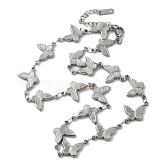 Ожерелья из звеньевой цепи из нержавеющей стали 304&nbsp;LS-NJEW-Q033-01A-P