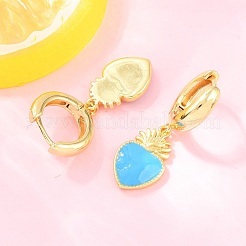 Orecchini a cerchio in ottone per San Valentino&nbsp;EJEW-Z164-11G