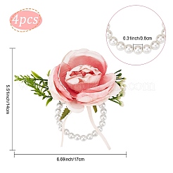 4шт шелковый корсаж на запястье&nbsp;AJEW-CP0001-63