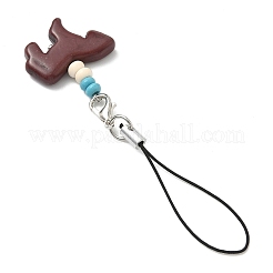 3 шт. латунные синтетические ремешки для мобильного телефона бирюзового цвета HJEW-JM04039