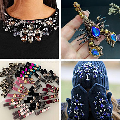 100шт 10 цвета пришить горный хрусталь DIY-CW0001-38