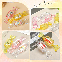 Прозрачные пластиковые коробки для хранения безделушек в форме конфет&nbsp;CON-SP0001-06C