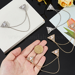 6 шт. 2-х цветные треугольные значки для лацканов&nbsp;JEWB-FH0002-55