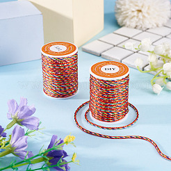 2 rollo de cordón trenzado de nailon decorativo multicolor&nbsp;NWIR-TADJ0001-04A