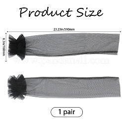 1 пара нарукавников из полиэстеровой сетки&nbsp;AJEW-GF0011-87A