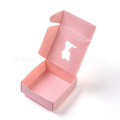 Складные подарочные коробки из крафт-бумаги CON-WH0069-75A