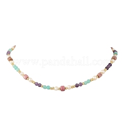 Collares de cuentas de piedras preciosas y perlas cultivadas naturales de agua dulce para mujer&nbsp;NJEW-JN06518-02