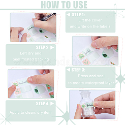 Самоламинирующиеся водонепроницаемые этикетки для детских бутылочек с надписью DIY-WH0504-25B
