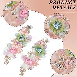 Полиэстер с нашивками на одежду из стразов DIY-WH20010-31