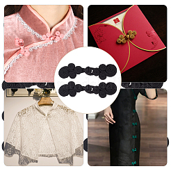 20 пара пуговиц-узлов в виде китайских лягушек ручной работы BUTT-BC0001-06B