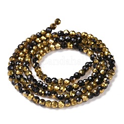Chapelets de perles en verre électroplaqué&nbsp;GLAA-H021-01B-HP04