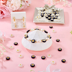 50 pièce de perles millefiori en verre soufflé faites à la main&nbsp;LAMP-TADJ0001-03A