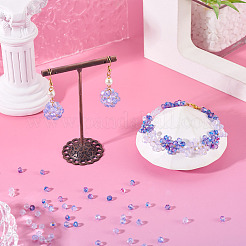 3 пакетик 3-х цветных прозрачных стеклянных бусин&nbsp;GLAA-TA0003-68