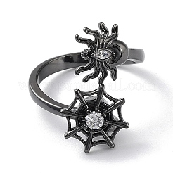 Вращающиеся манжеты из прозрачного циркония&nbsp;RJEW-Z023-03EB