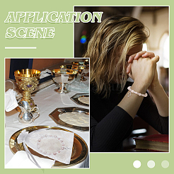 6шт. браслеты с подвесками в виде креста из сплава&nbsp;BJEW-PH01936