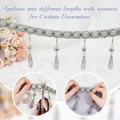 Кружевная бахрома из полиэстера длиной 12 м. SRIB-WH0026-26C