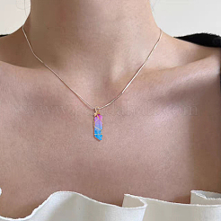 20 шт. заостренные подвески из натурального окрашенного кварца&nbsp;FIND-HY0001-28