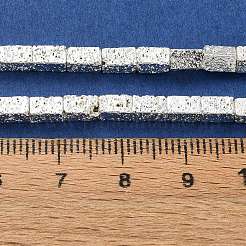 Гальванические бусины из натуральной лавы G-I360-K02-04