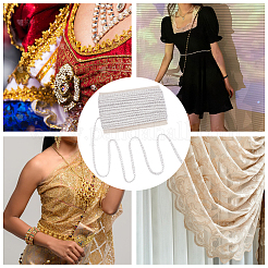 Полиэфирная нить и филигранная кружевная отделка OCOR-WH0097-13A