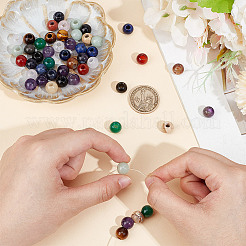 50 шт. европейские бусины из смешанных драгоценных камней G-OC0005-55