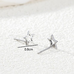 Серьги-гвоздики в форме полых звезд из нержавеющей стали 201&nbsp;EH5151