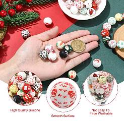 Рождественская тема пищевые экологически чистые силиконовые бусины&nbsp;SIL-CJ0002-77B