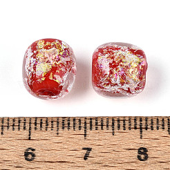 Нити из фольгированных бусин лэмпворк ручной работы&nbsp;FOIL-T008-01D