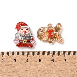 Рождественские прозрачные смоляные кабошоны CRES-D323-03