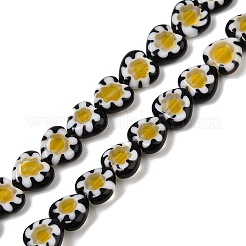 Ручной работы millefiori стеклянные бусины нитки&nbsp;LAMP-G166-15I