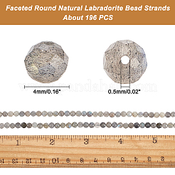 Граненые круглые нити шарик натуральный лабрадорита G-AR0002-72